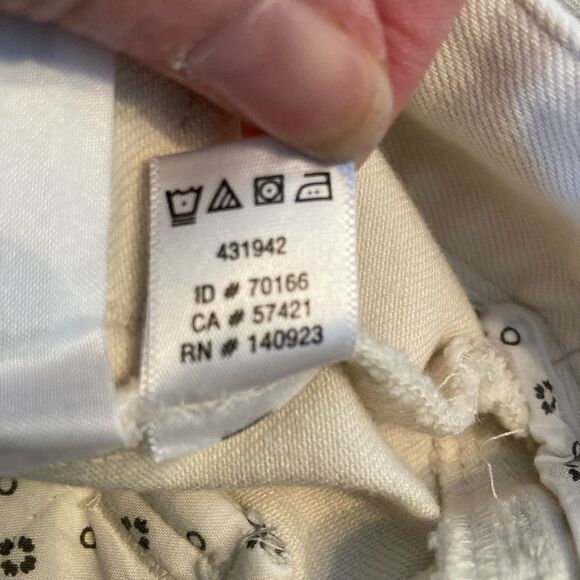 LOFT NWT cream pants w/zipper pockets and unfinished hem chic for season - Picture 10 of 11